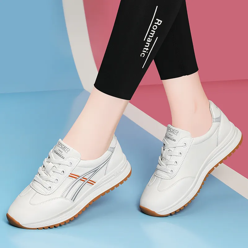 Golden Silk Rabbit Wear-Resistant Height Increasing Low-Top Chunky Sneakers 4cm Women's-7