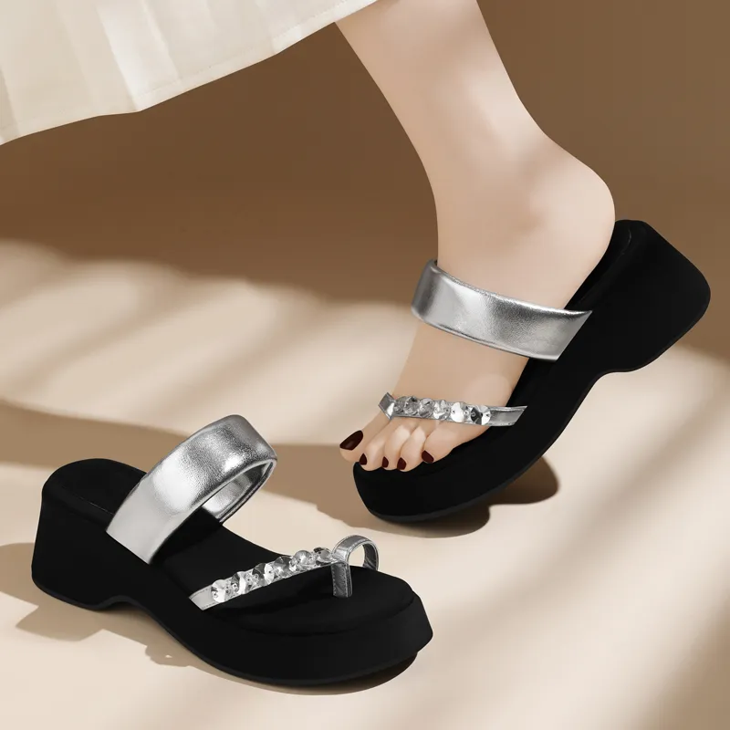 Golden Silk Rabbit Slide Slippers Women's-18