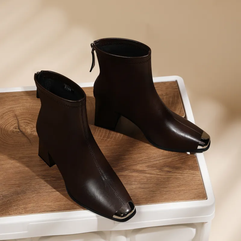 Golden Silk Rabbit Ankle Boots Women's-8