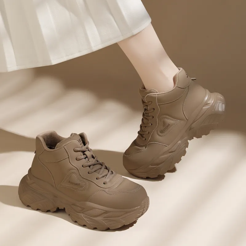 Golden Silk Rabbit Low-Top Chunky Sneakers Women's-10