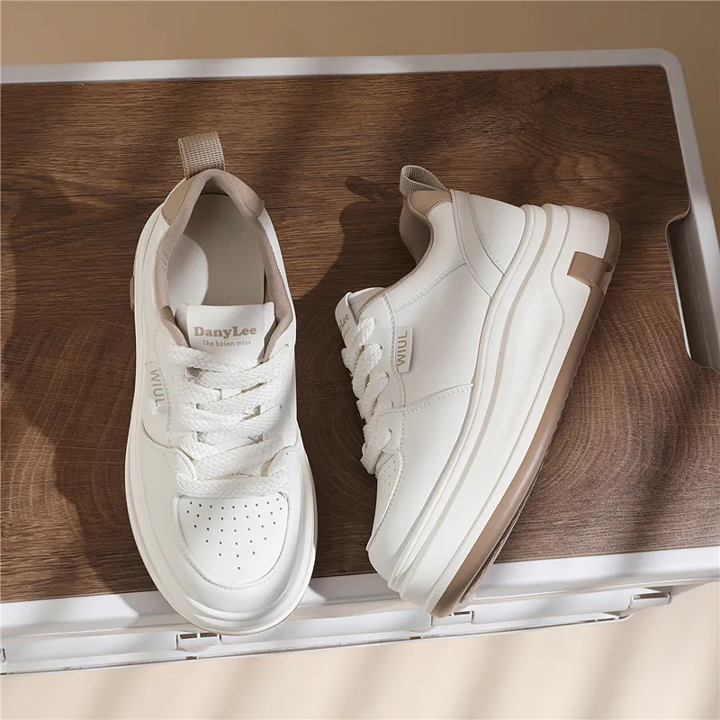 Golden Silk Rabbit Anti-Slip And Wear-Resistant Height Increasing Low-Top Skateboard Shoes Women's-7