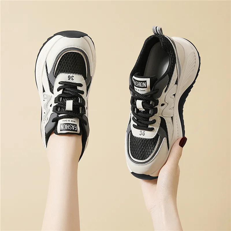 Golden Silk Rabbit Low Top Chunky Sneakers Women's-4