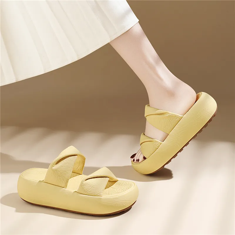 Golden Silk Rabbit Rubber Sole PU Polyurethane Abrasion Resistant Quick Dry Slide Slippers Women's-13