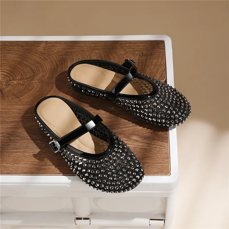 Golden Silk Rabbit Closed Toe Slippers Women's-2