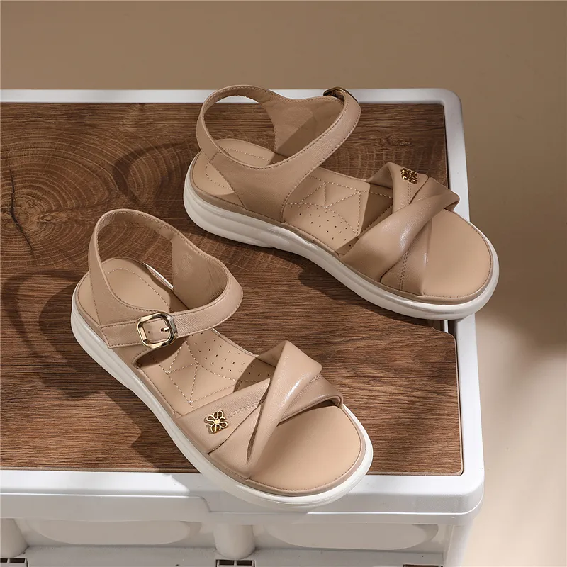 Golden Silk Rabbit One Strap Sandals Women's-8