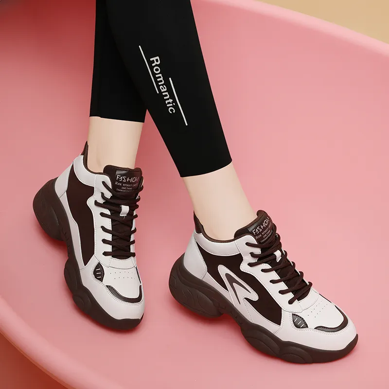 Golden Silk Rabbit Anti-Slip And Wear-Resistant Height Increasing High-Top Casual Shoes Women's-9
