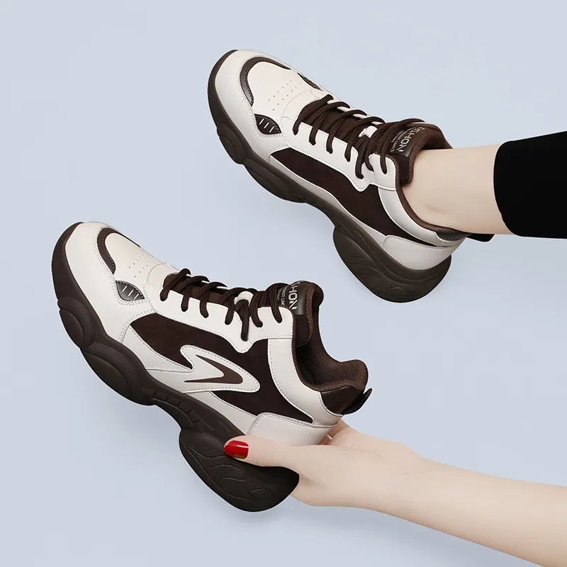 Golden Silk Rabbit Anti-Slip And Wear-Resistant Height Increasing High-Top Casual Shoes Women's-11