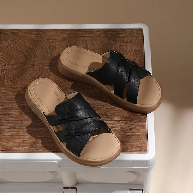 Golden Silk Rabbit Rubber Sole Slip Resistant Cushioning Slide Slippers Women's-9
