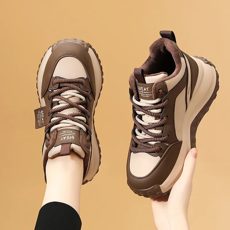 Golden Silk Rabbit Mid-Top Chunky Sneakers Women's-10