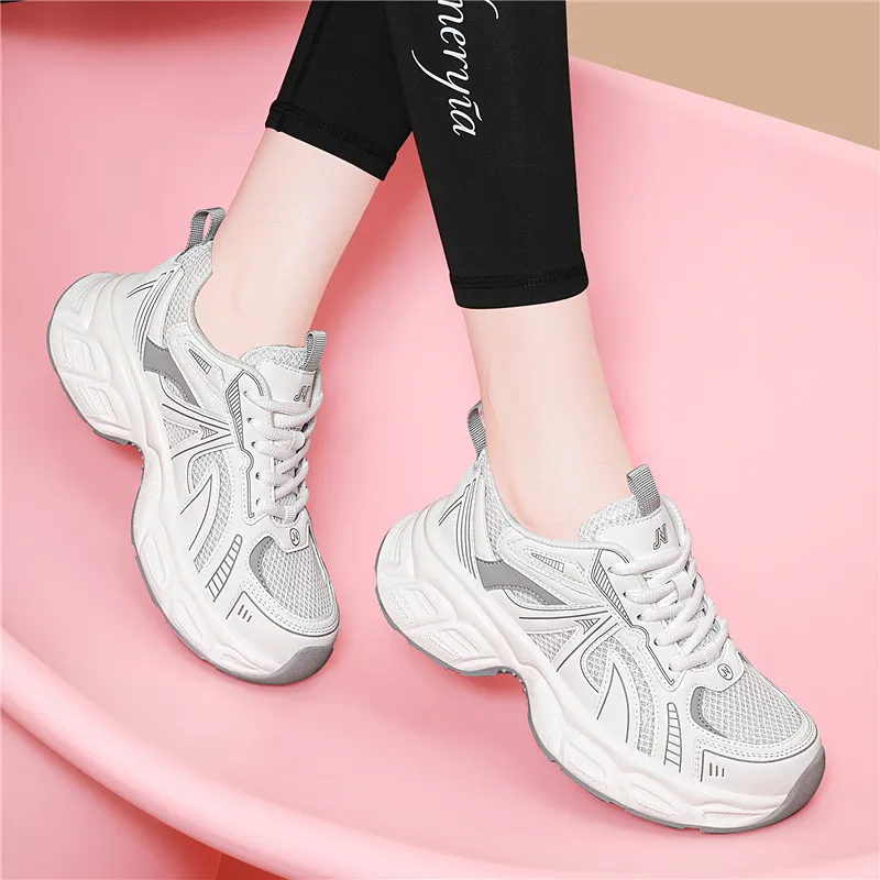 Golden Silk Rabbit Low Top Chunky Sneakers Women's-3