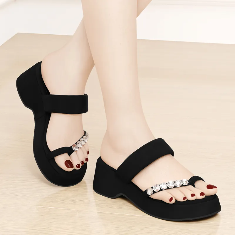 Golden Silk Rabbit Slide Slippers Women's-3