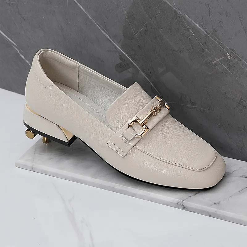 Golden Silk Rabbit Loafers Women's Black-11