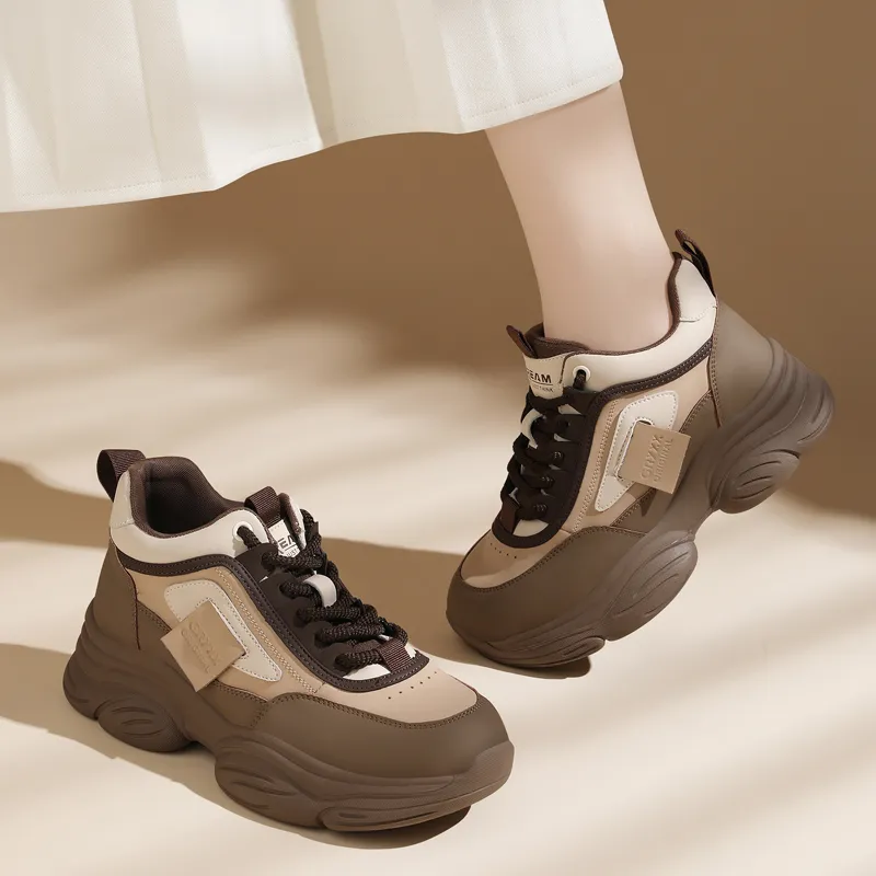 Golden Silk Rabbit Mid-Top Chunky Sneakers Women's-11