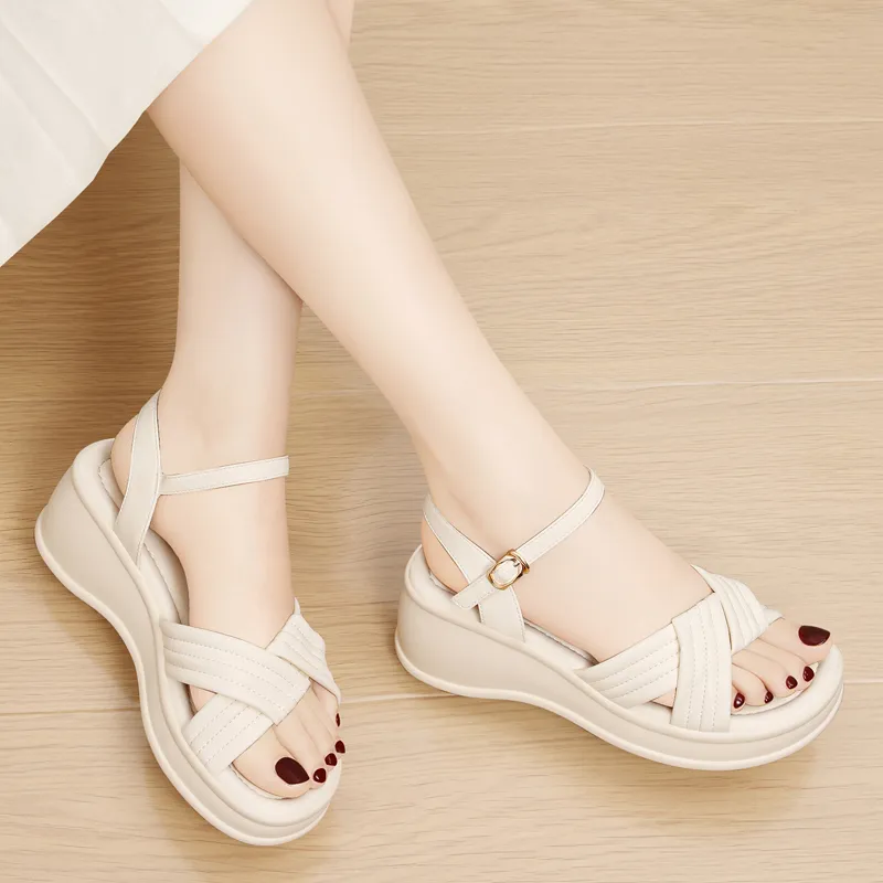 Golden Silk Rabbit One Strap Sandals Women's-14