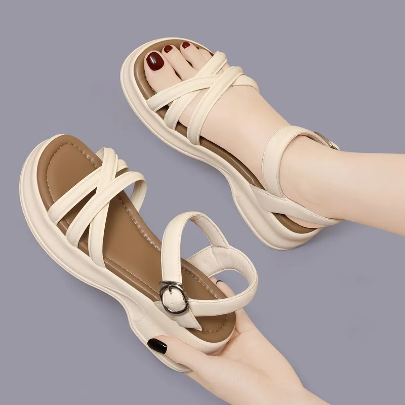 Golden Silk Rabbit One Strap Sandals Women's-14