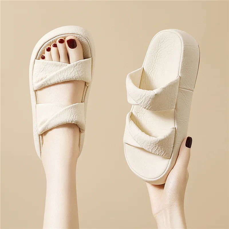 Golden Silk Rabbit Rubber Sole PU Polyurethane Abrasion Resistant Quick Dry Slide Slippers Women's-4