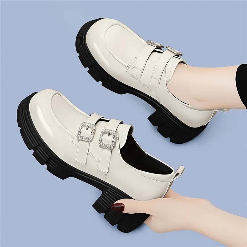 Golden Silk Rabbit Loafers 6CM Women's-13