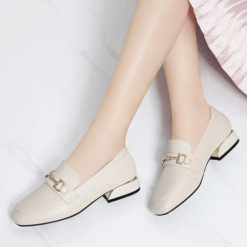 Golden Silk Rabbit Loafers Women's Black-12