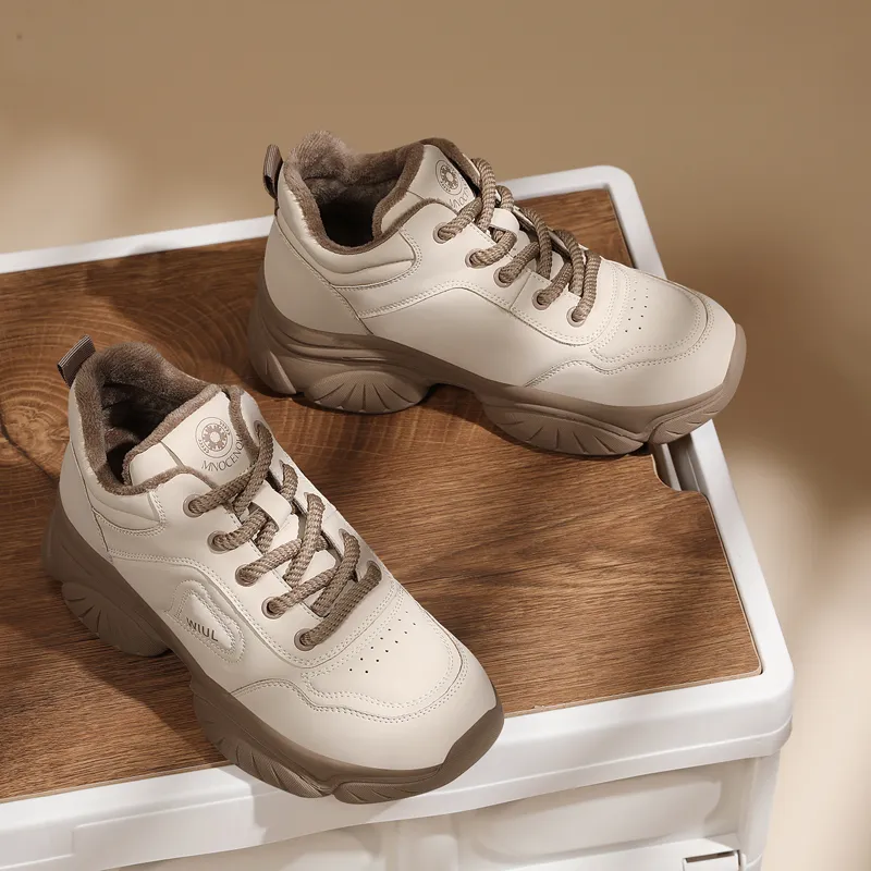 Golden Silk Rabbit Mid-Top Chunky Sneakers Women's-8