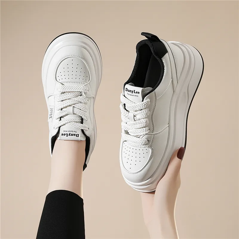 Golden Silk Rabbit Anti-Slip And Wear-Resistant Height Increasing Low-Top Skateboard Shoes Women's-4