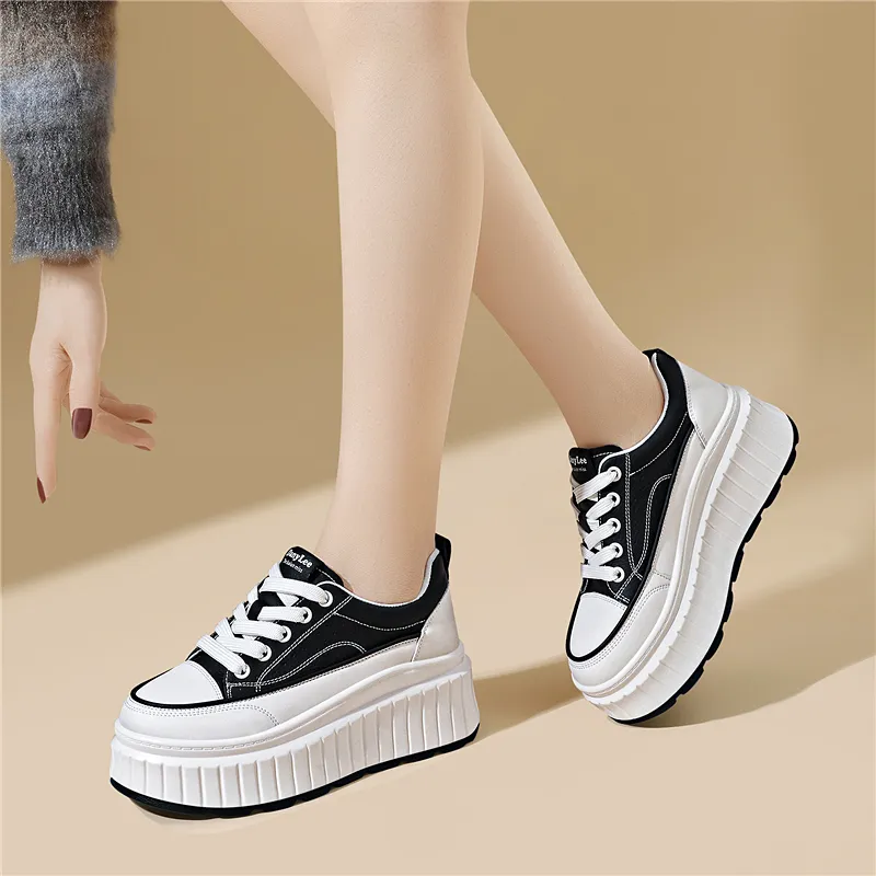 Golden Silk Rabbit Anti Slip And Wear Resistant Height Increasing Low Top Skateboard Shoes Women's-3