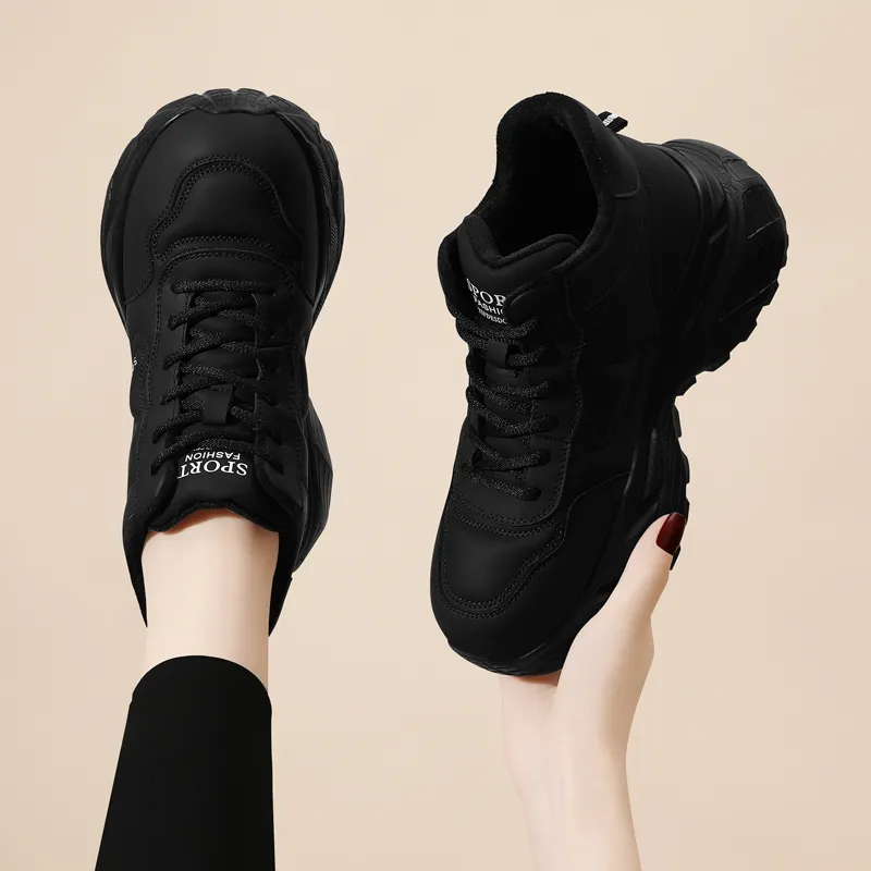 Golden Silk Rabbit Low-Top Chunky Sneakers Women's-6