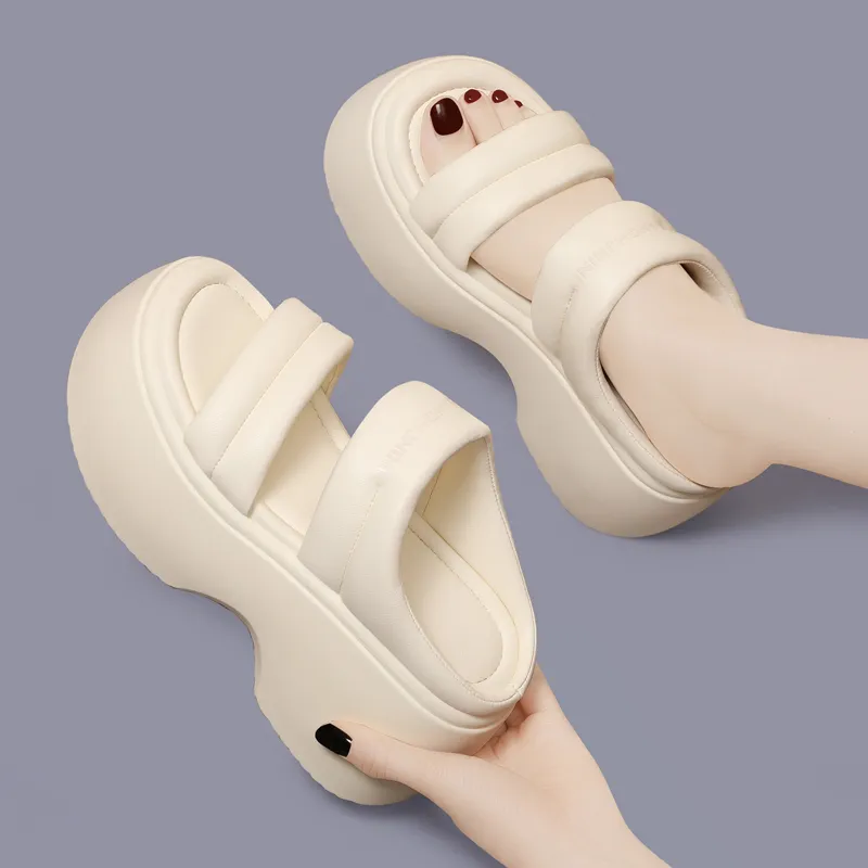 Golden Silk Rabbit PU Polyurethane Slip-Resistant Slide Slippers Women's-14