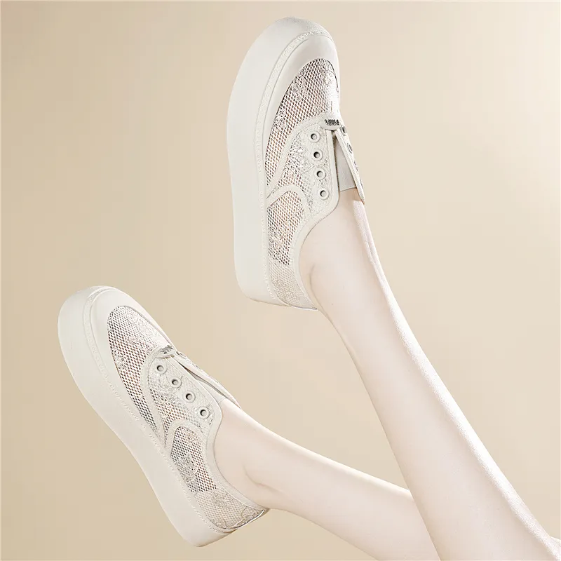 Golden Silk Rabbit Low Top Casual Shoes Women's-14