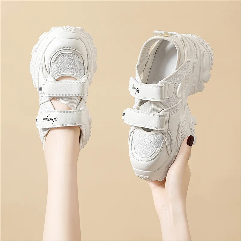 Golden Silk Rabbit Low Top Chunky Sneakers Women's-4