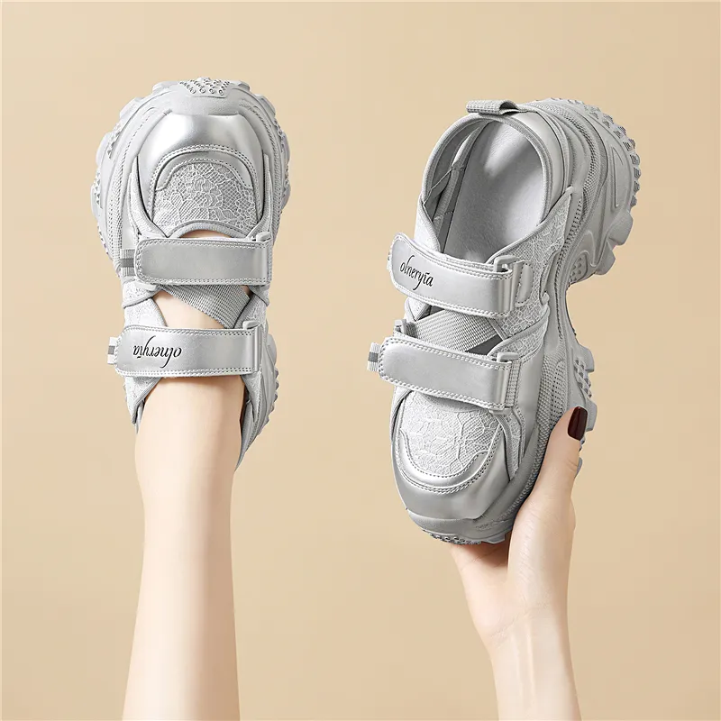 Golden Silk Rabbit Low Top Chunky Sneakers Women's-12