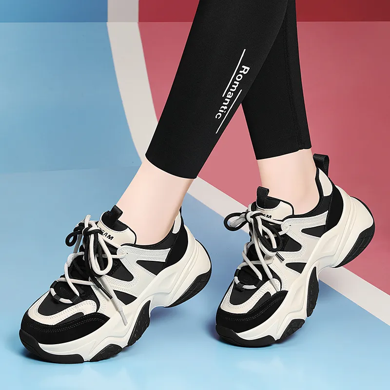 Golden Silk Rabbit Low-Top Chunky Sneakers Women's-2