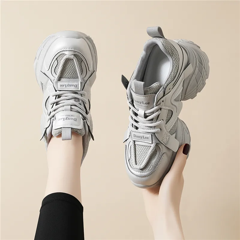 Golden Silk Rabbit Low Top Chunky Sneakers Women's-11