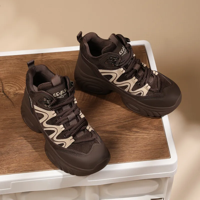 Golden Silk Rabbit Mid-Top Chunky Sneakers Women's-9