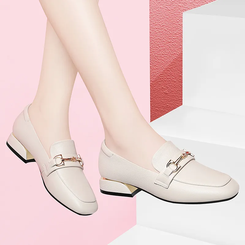 Golden Silk Rabbit Loafers Women's Black-18