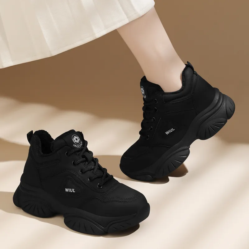 Golden Silk Rabbit Mid-Top Chunky Sneakers Women's-2
