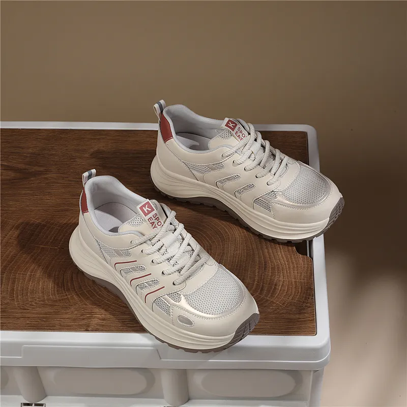Golden Silk Rabbit Low-Top Chunky Sneakers Women's-2