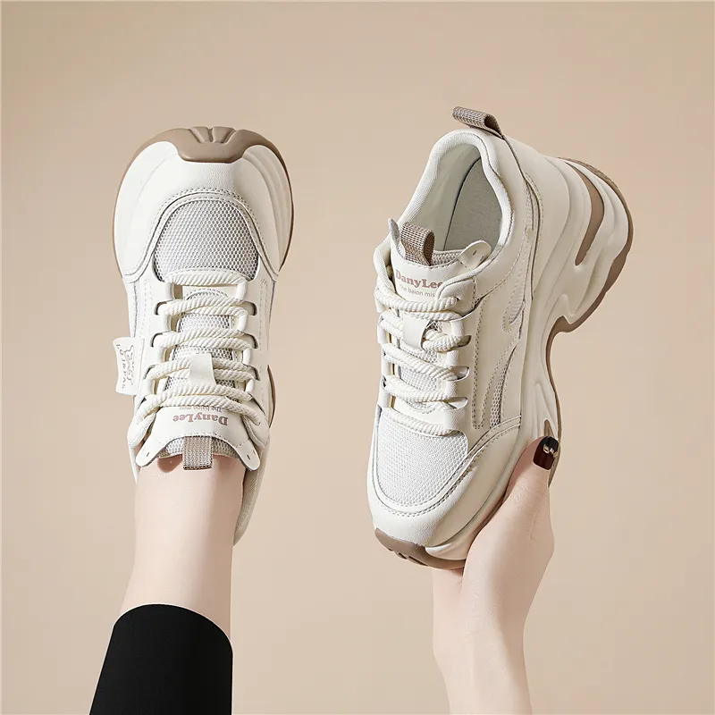 Golden Silk Rabbit Low Top Chunky Sneakers Women's-10