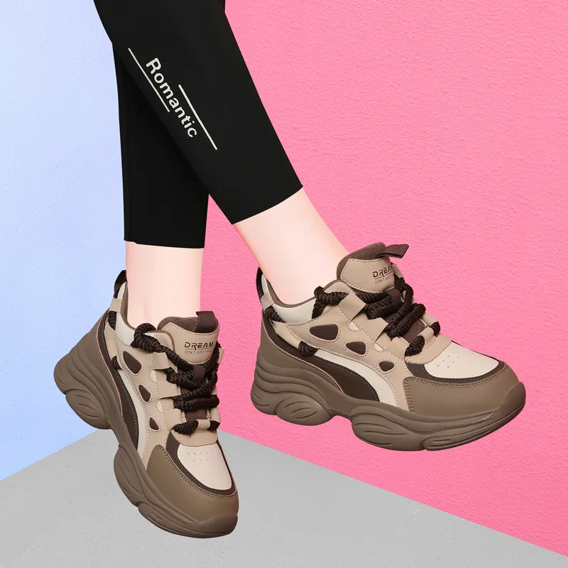 Golden Silk Rabbit Chunky Sneakers Women's-8