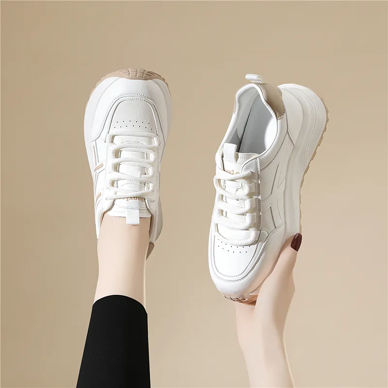Golden Silk Rabbit Low Top Chunky Sneakers Women's-4