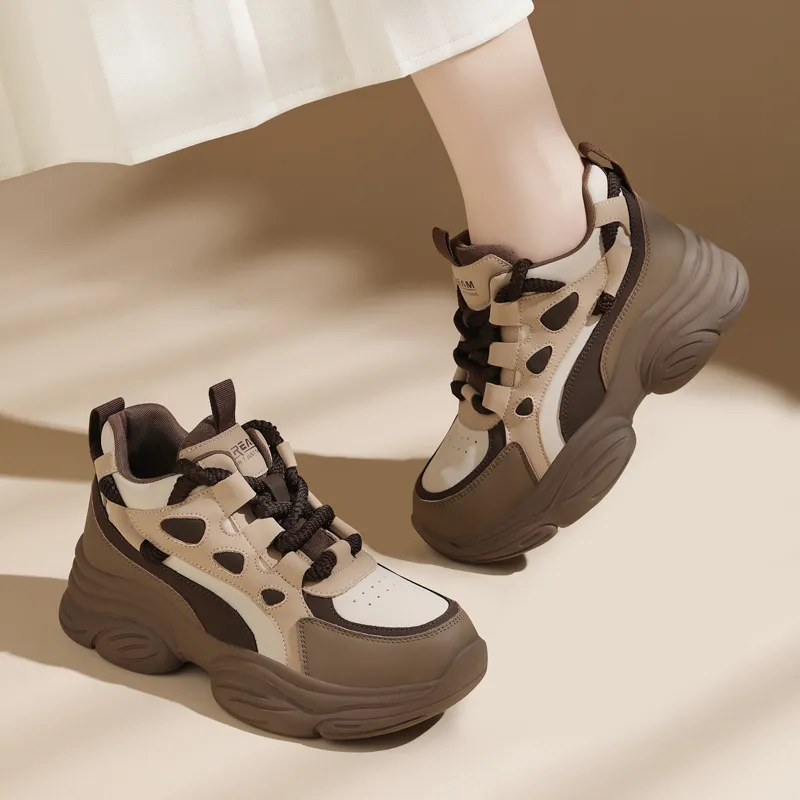 Golden Silk Rabbit Chunky Sneakers Women's-10