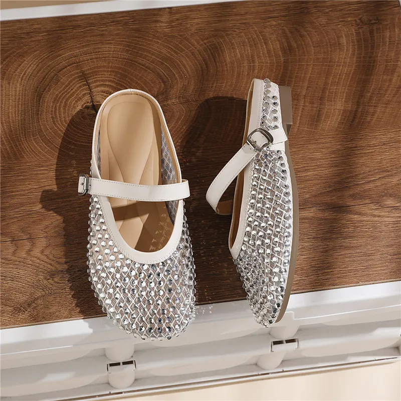 Golden Silk Rabbit Closed Toe Slippers Women's-10