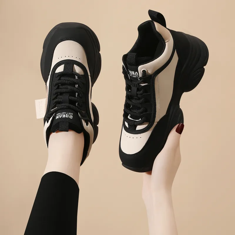 Golden Silk Rabbit Mid-Top Chunky Sneakers Women's-5