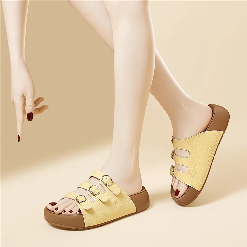 Golden Silk Rabbit Abrasion Resistant Quick Dry Slide Slippers Women's-11