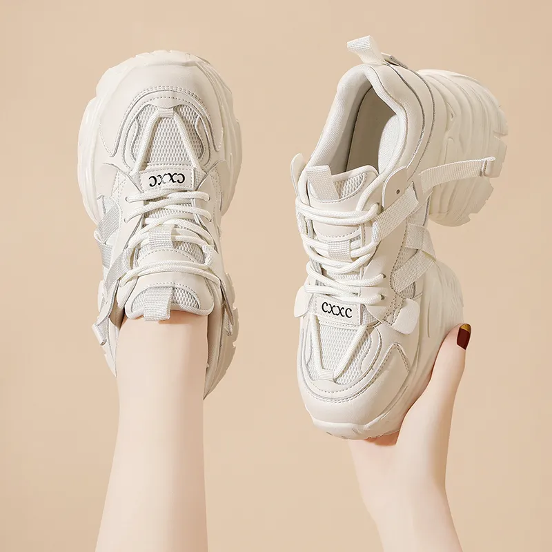 Golden Silk Rabbit Low-Top Chunky Sneakers Women's Black-12