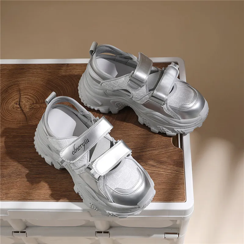 Golden Silk Rabbit Low Top Chunky Sneakers Women's-10