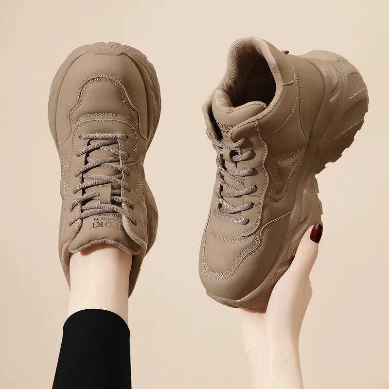 Golden Silk Rabbit Low-Top Chunky Sneakers Women's-13
