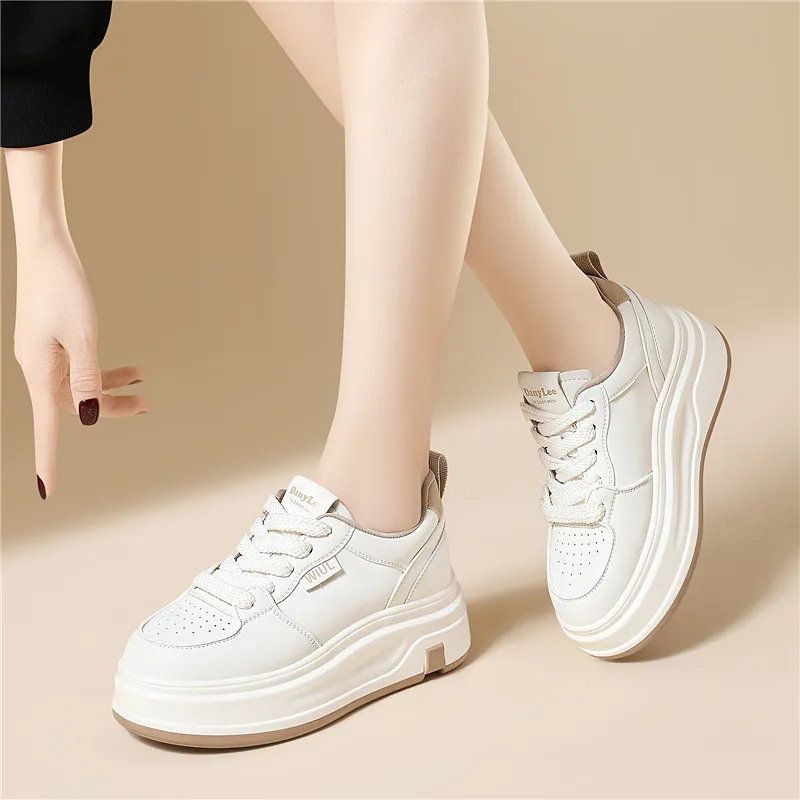 Golden Silk Rabbit Anti-Slip And Wear-Resistant Height Increasing Low-Top Skateboard Shoes Women's-8
