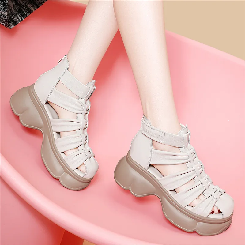 Golden Silk Rabbit Roman Sandals Women's-12