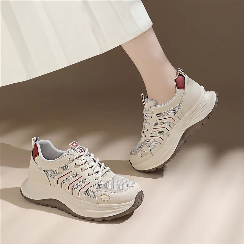Golden Silk Rabbit Low-Top Chunky Sneakers Women's-5