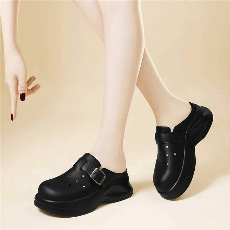 Golden Silk Rabbit Clogs Women's-3